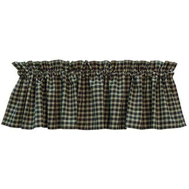 *Green Plaid Valance 14x72 - The Fox Decor